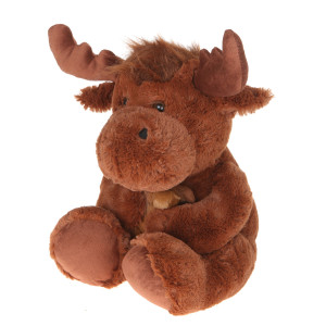 16'' Plush Moose With Baby 