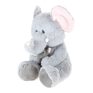 16'' Plush Elephant With Baby 