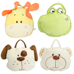 4 Assorted Animal Bags With Blankets 