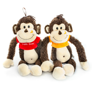 12.5" Assorted Monkey w/ Calm Down T-Shirt 