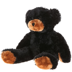 15" Plush Bean Black Bear 