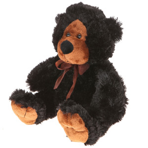 11" Plush Black Bear With Ribbon By Giftable World®
