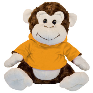 10" Plush Monkey With Customizable Hoodie 