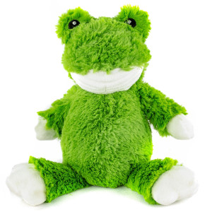 9" Plush Cuddly Frog with Squeaker Pet Toy by 