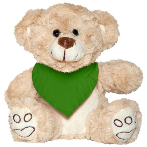 7" Plush Beige Bear With Customizable Bandana 