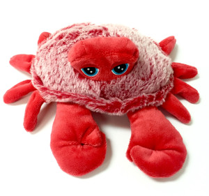 7" Plush Two Tone Crab with Squeaker Pet Toy by 
