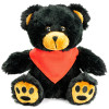 7" Plush Black Bear With Customizable Bandana By Giftable World®
