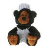 10" Plush Train Conductor Black Bear By Giftable World®