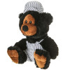 10" Plush Train Conductor Black Bear By Giftable World®