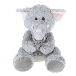 16'' Plush Elephant With Baby 