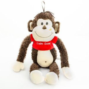 12.5" Assorted Monkey w/ Calm Down T-Shirt 