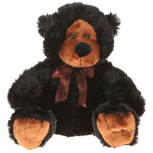 11" Plush Black Bear With Ribbon By Giftable World®