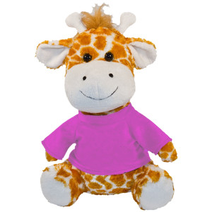 10" Plush Giraffe With Customizable T-Shirt 