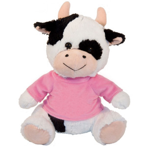 10" Plush Cow With Customizable T-Shirt 