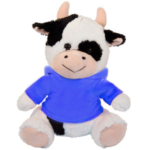 10" Plush Cow With Customizable Hoodie 