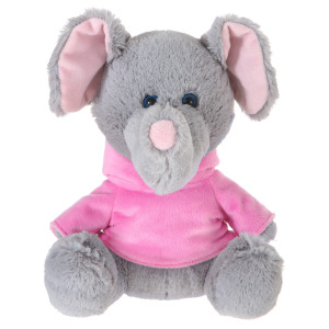 10" Plush Elephant With Customizable Hoodie 