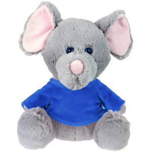 10" Plush Elephant With Customizable T-Shirt 