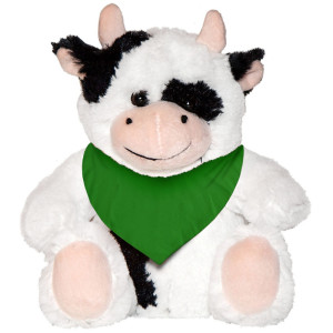 7" Plush Cow With Customizable Bandana 