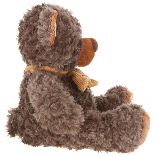 10" Plush Gray Brown Teddy Bear By Giftable World side