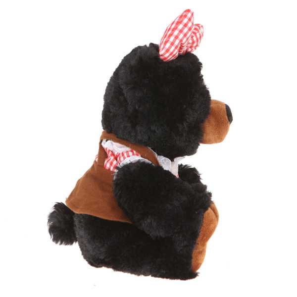 10" Plush Hillbilly Girl Black Bear By Giftable World®