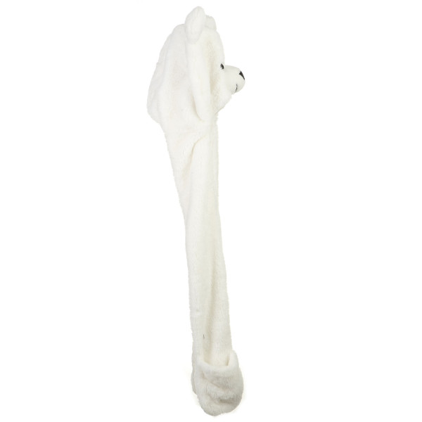 37" Plush Polar Bear Hat With Mittens By Giftable World®