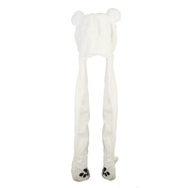 37" Plush Polar Bear Hat With Mittens By Giftable World®