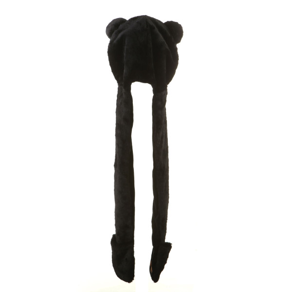 37" Black Bear Hat With Mittens By Giftable World®