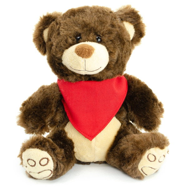7" Plush Brown Bear With Customizable Bandana By Giftable World®